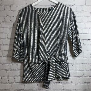 Antropology Eva Franco blouse with gold stripes